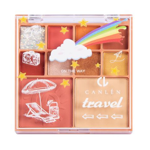 Bảng phấn mắt CANLEN Rainbow Travel 10 màu không thấm nước XMB013 | BigBuy360 - bigbuy360.vn