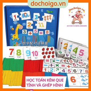 Đồ chơi bộ học toán kèm que tính, đồ chơi phát triển trí tuệ dochoigo.vn