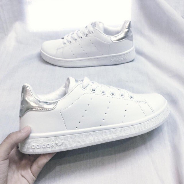 Giày thể thao stan smith bạc chất đẹp giá rẻ