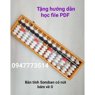 Bàn tính gảy thông mình Soroban có nút bấm về 0