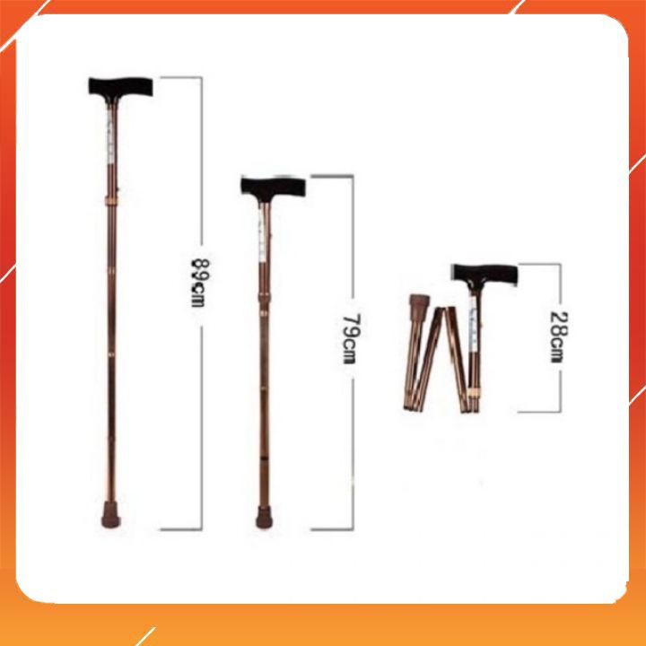 Gậy Batong, Gậy Chống Cho Người Già Gấp Gọn 4 Khúc - [Hàng Chất Lượng]