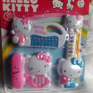 Bộ đồ chơi đàn Hello Kitty 3 món cho bé 85k.