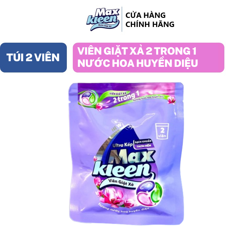 [HC GIFT] Túi Viên Giặt Xả MaxKleen Hương Nước Hoa Huyền Diệu (2 viên/túi)