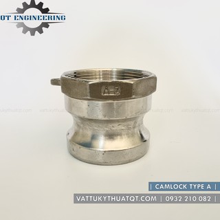 Khớp nối nhanh Camlock INOX 304 | Kiểu A | Size DN15-DN32 (21mm-42mm) [VATTUKYTHUATQT.COM]