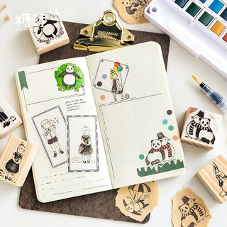 Con Dấu Gỗ Hình Động Vật Dễ Thương