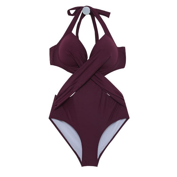 Có sẵn - Bikini bán chạy tại Hàn quốc màu tím sẫm, đen tôn dáng sexy, màu tôn da một mảnh đồ bơi