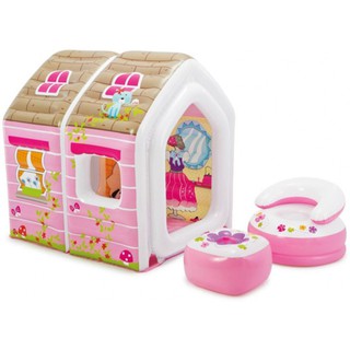 Nhà chơi bơm hơi công chúa đáng yêu Intex 48635 - Kèm bơm điện