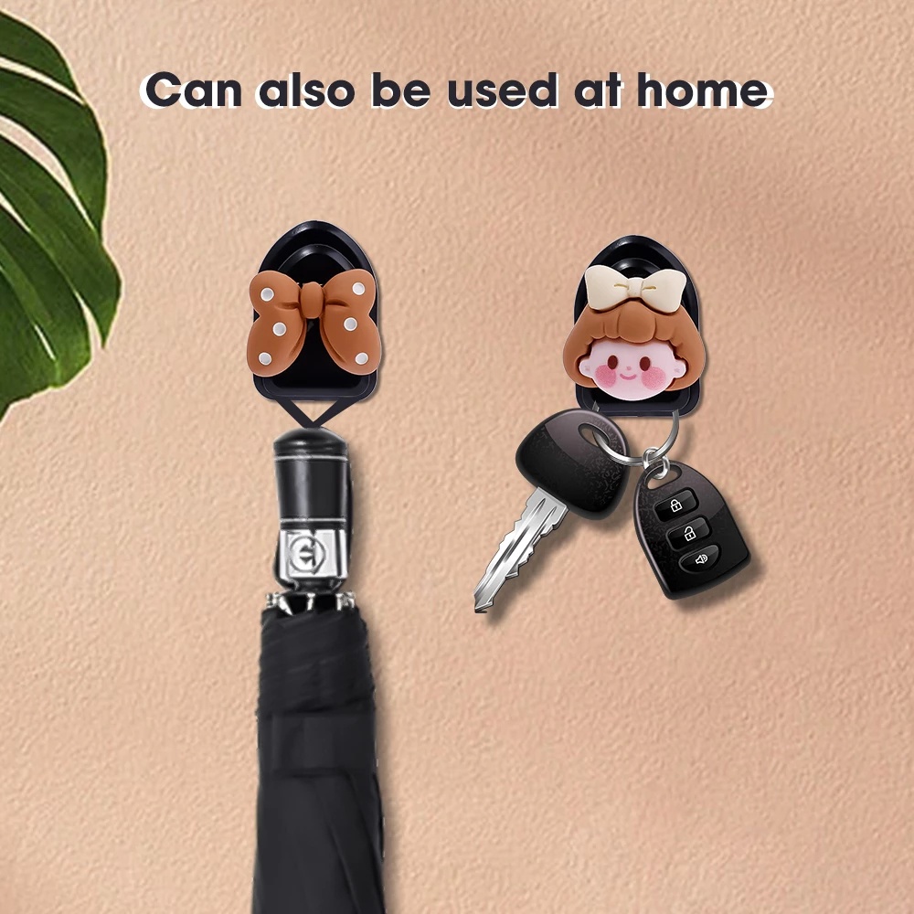 1 Móc Treo Dây Cáp USB / Chìa Khóa / Tai Nghe Tự Dính Vô Hình Đa Năng Cho Xe Hơi
