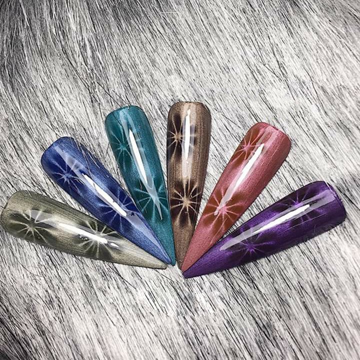 Nam châm mắt mèo, hút sơn mắt mèo tạo hình hoa