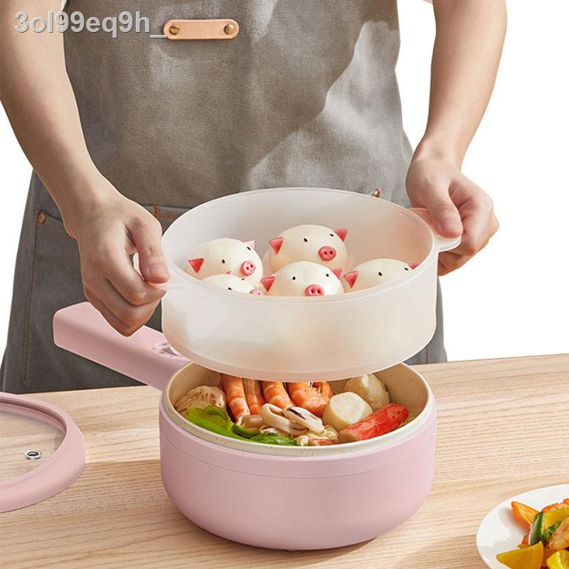 (Giá Hủy Diệt)▬Nồi bổ sung thức ăn cho bé nấu tích hợp điện sứ trắng cắm Chảo cháo tử nhỏ chống dính