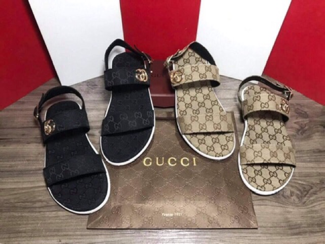 Dép quai hậu GG đen nam