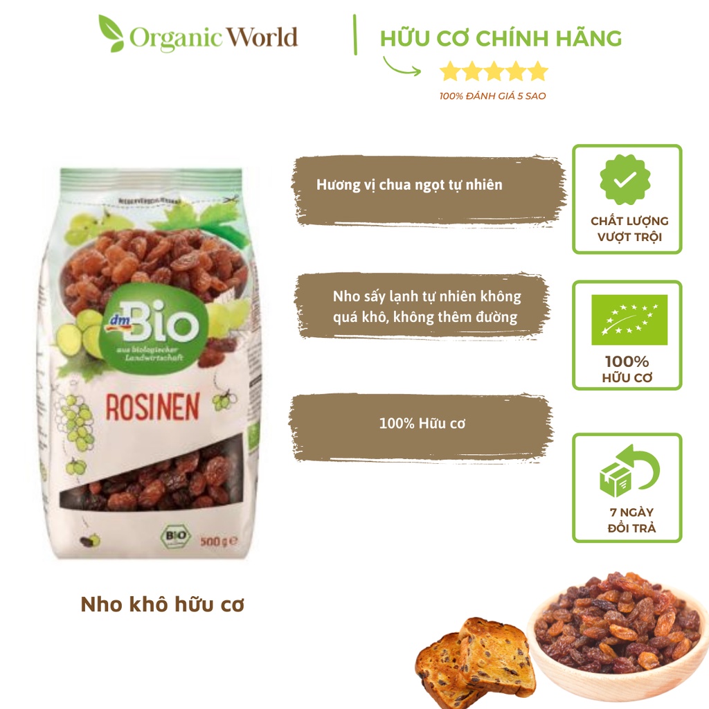 Nho khô organic DM 500g