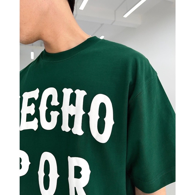 Áo thun xanh lá HECHO POR MAMA chất cotton thoáng mát, Áo phông unisex nam nữ