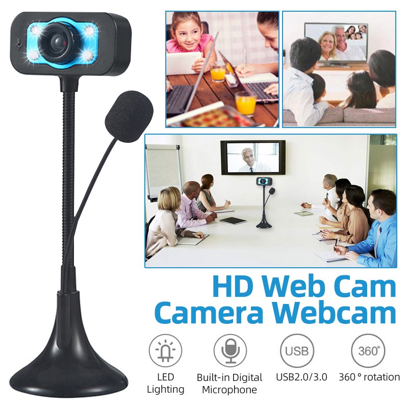 Webcam Máy Tính Có Đèn Led 4 Bóng