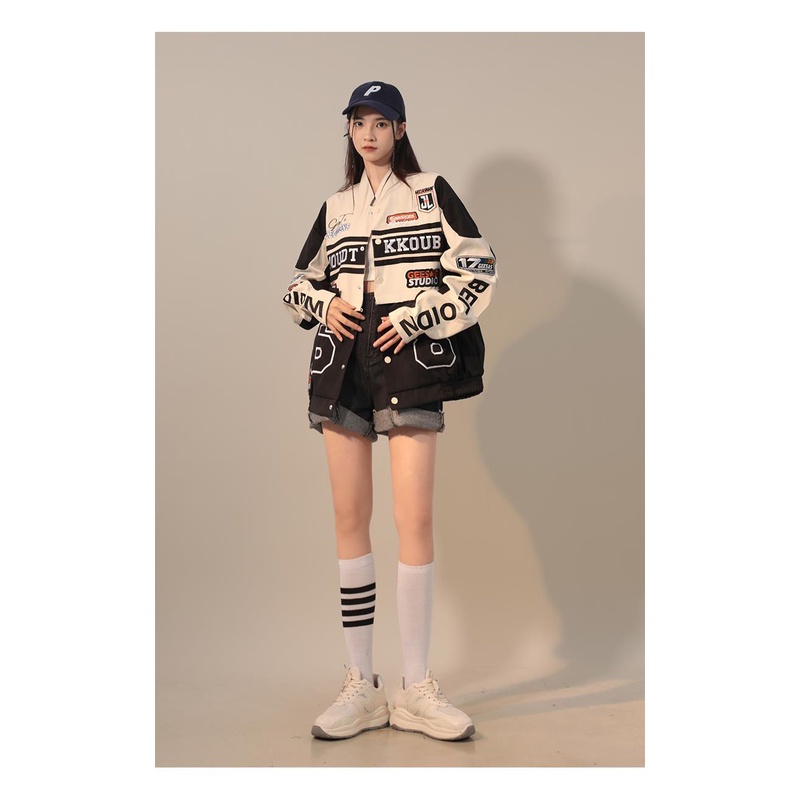 Áo Khoác Bóng Chày Phong Cách Retro Mỹ Thời Trang Xuân Thu Dành Cho Nam Nữ