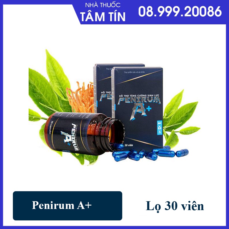 [CHÍNH HÃNG ] Penirum A+ - Hỗ trợ tăng cường sinh lực- LỌ 30 VIÊN