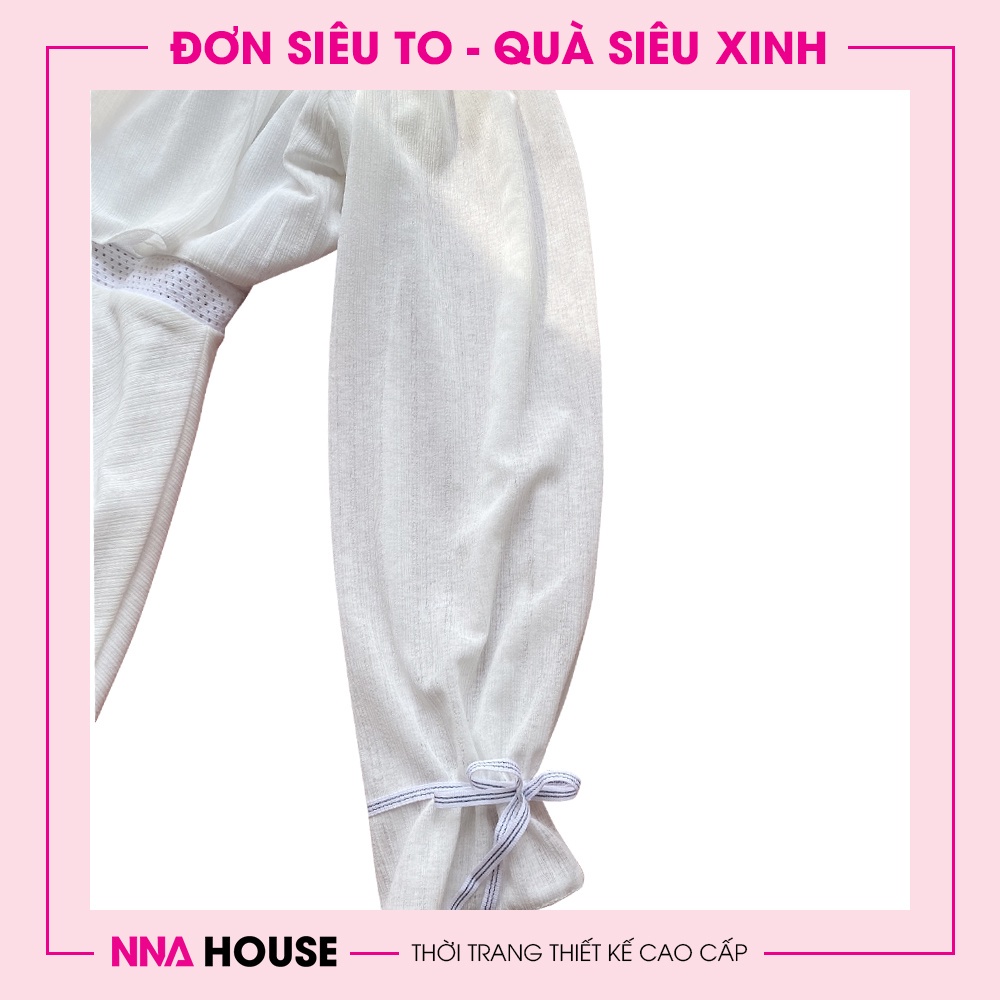 Váy đầm trễ vai dài tay dáng xòe - Đầm thiết kế dự tiệc trắng 2 lớp dài tay tiểu thư lịch lãm NNAHOUSE Mã NA219 | BigBuy360 - bigbuy360.vn