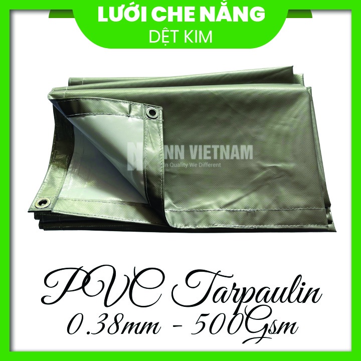 Bạt nhựa PVC Tarpaulin 0.38mm che mưa nắng - bạt phủ xe tải, ôtô