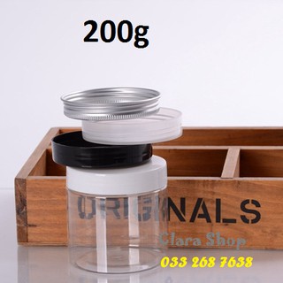 Hủ nhựa 200g nắp trắng
