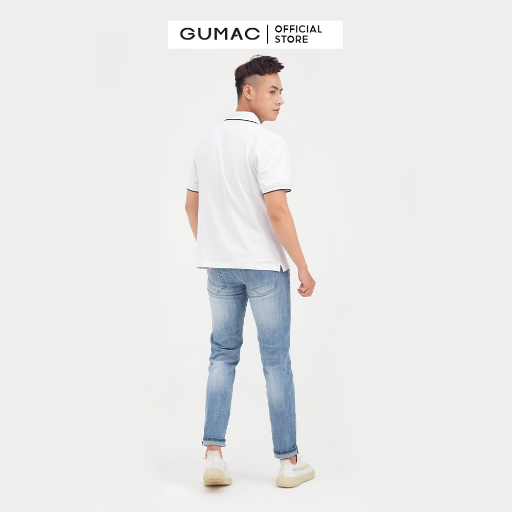 [Mã WABRGD12 giảm 10% đơn 250K] Áo polo nam thêu chữ GUMAC form basic năng động ATNB7100 | BigBuy360 - bigbuy360.vn