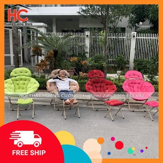 Ghế Vỏ Sò ⚡ 𝐓𝐀̣̆𝐍𝐆 𝐊𝐄̀𝐌 𝐆𝐇𝐄̂́ Đ𝐄̂̉ 𝐂𝐇𝐀̂𝐍 ⚡ Ghế Tựa Lưng Thư Giãn Hình Vỏ Sò Nằm Đọc Sách Xem TV