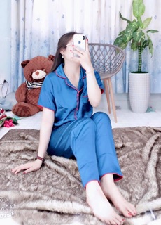 BỘ LỤA NƠ - TAY NGẮN QUẦN DÀI