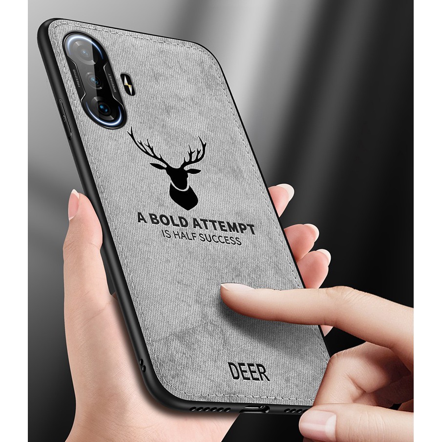 Ốp lưng Redmi K40 Gaming / Poco F3 GT / K50 Gaming / K50 Ultra / K50 / K60 vải đầu hươu nai thời trang cao cấp