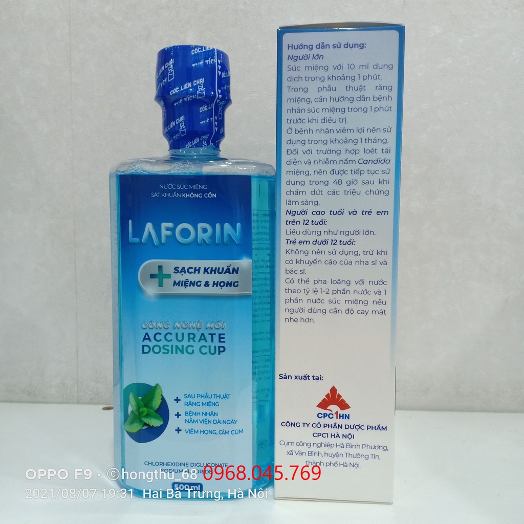 Nước súc miệng LAFORIN chai 500ml