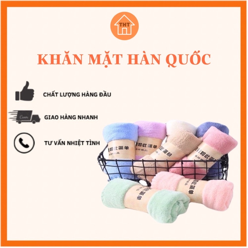 Khăn Mặt Lông Cừu Hàn Quốc Mềm Mại Thấm Hút Kích Thước 25x45cm