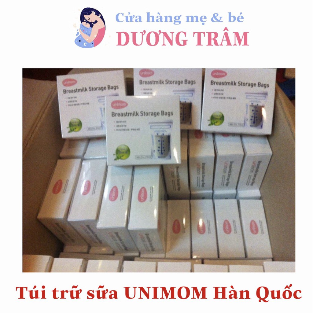 Túi trữ sữa Unimom Compact Hàn Quốc 210ml hộp 30/ 60/ 20/ 10 túi chính hãng, không chứa BPA an toàn cho trẻ