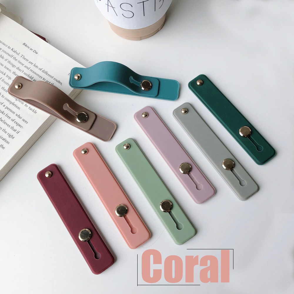 Dây đeo cổ tay tự dính bằng silicon 12 màu kẹo thời trang cho ốp điện thoại di động | BigBuy360 - bigbuy360.vn