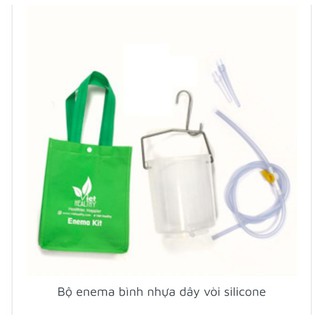 Bộ Coffee Enema bình nhựa dây vòi silicon
