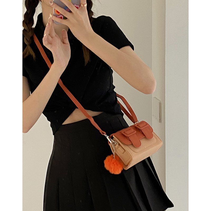 Túi Đeo Chéo Dáng Vuông Nhỏ Phối Màu Tương Phản Thời Trang Mùa Hè Xinh Xắn Cho Nữ
