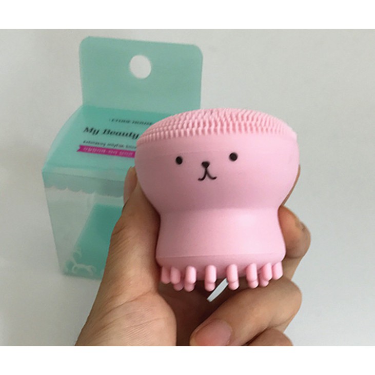 Cọ Rửa Mặt Hình Bạch Tuộc- Chất liệu silicon