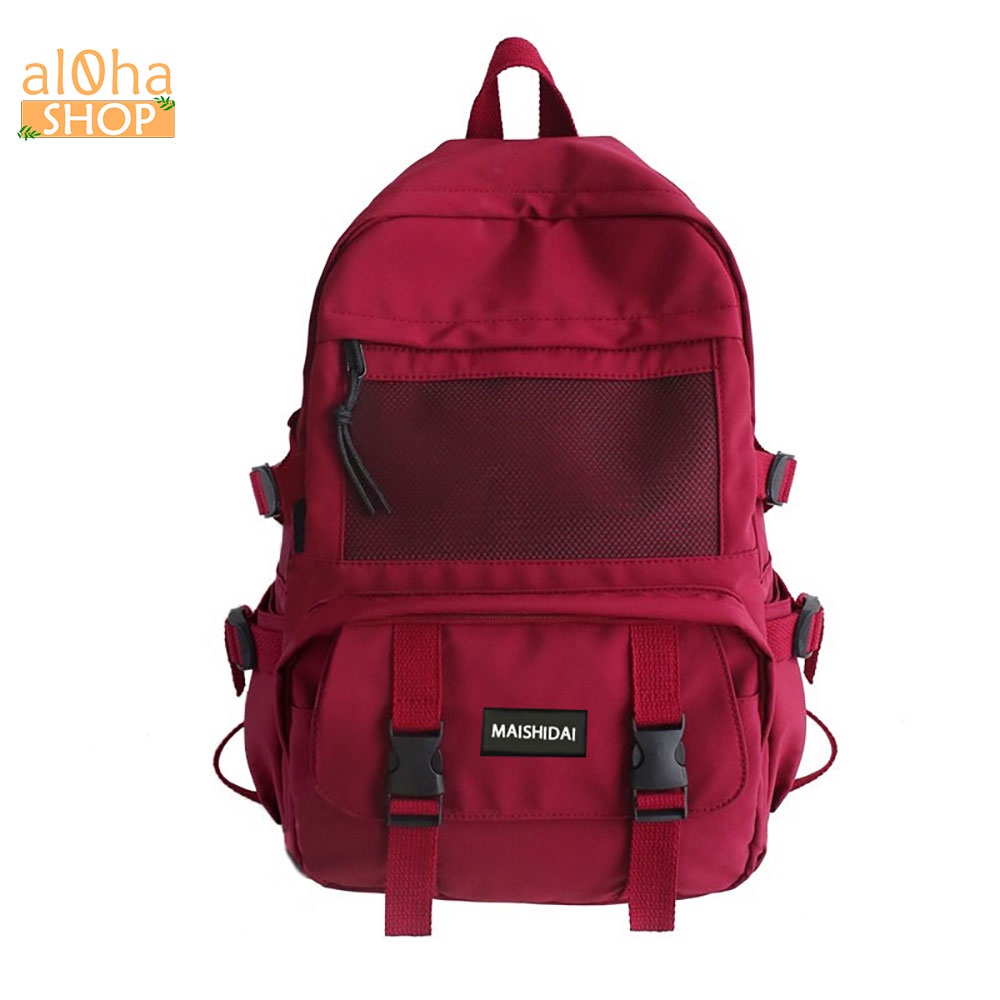 Balo - cặp sách Ulzzang nhiều ngăn B0166 Maishidai đi học, đi làm, du lịch, đựng laptop Unisex nam nữ - al0ha Shop