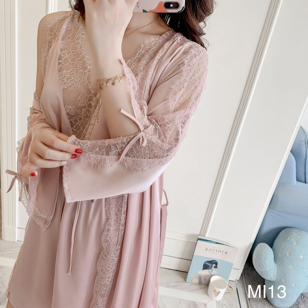 Váy Ngủ Lụa Áo Choàng Ngủ Nữ Đẹp Sang Chảnh MIA BRA M13 | BigBuy360 - bigbuy360.vn