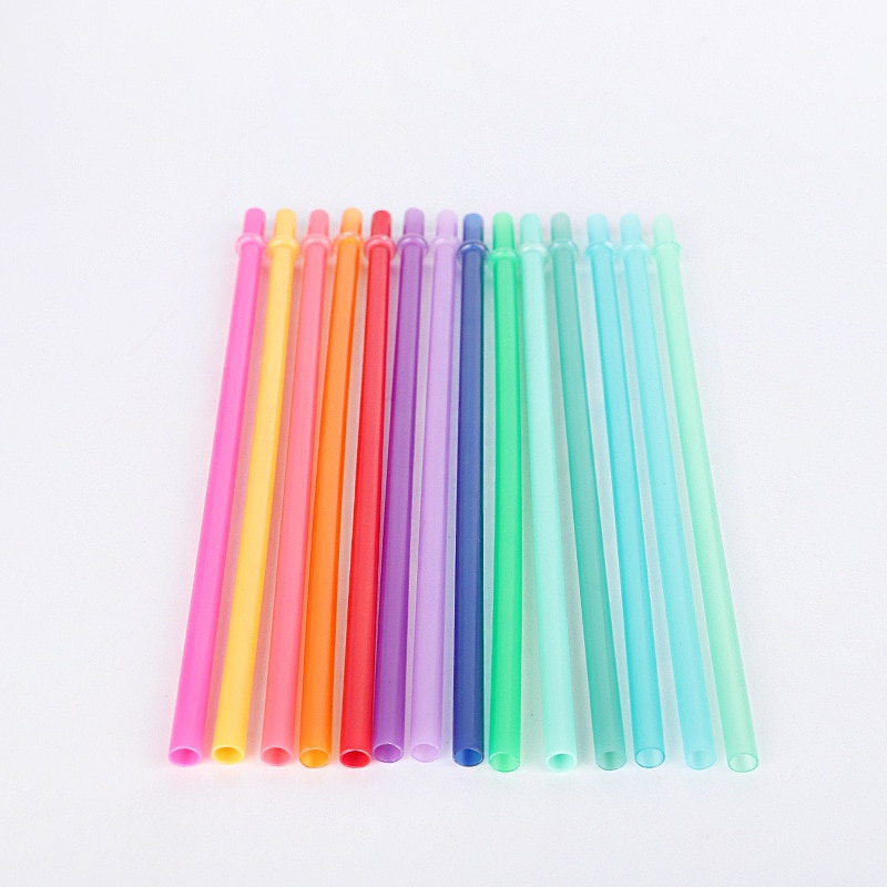 Bộ 10 Ống Hút Nhựa Cứng Không bpa Dài 24cm Có Thể Tái Sử Dụng