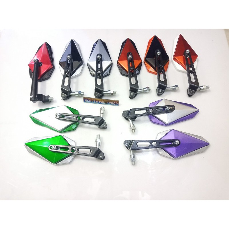 Gương hậu kim cương cho xe máy chân 10 li