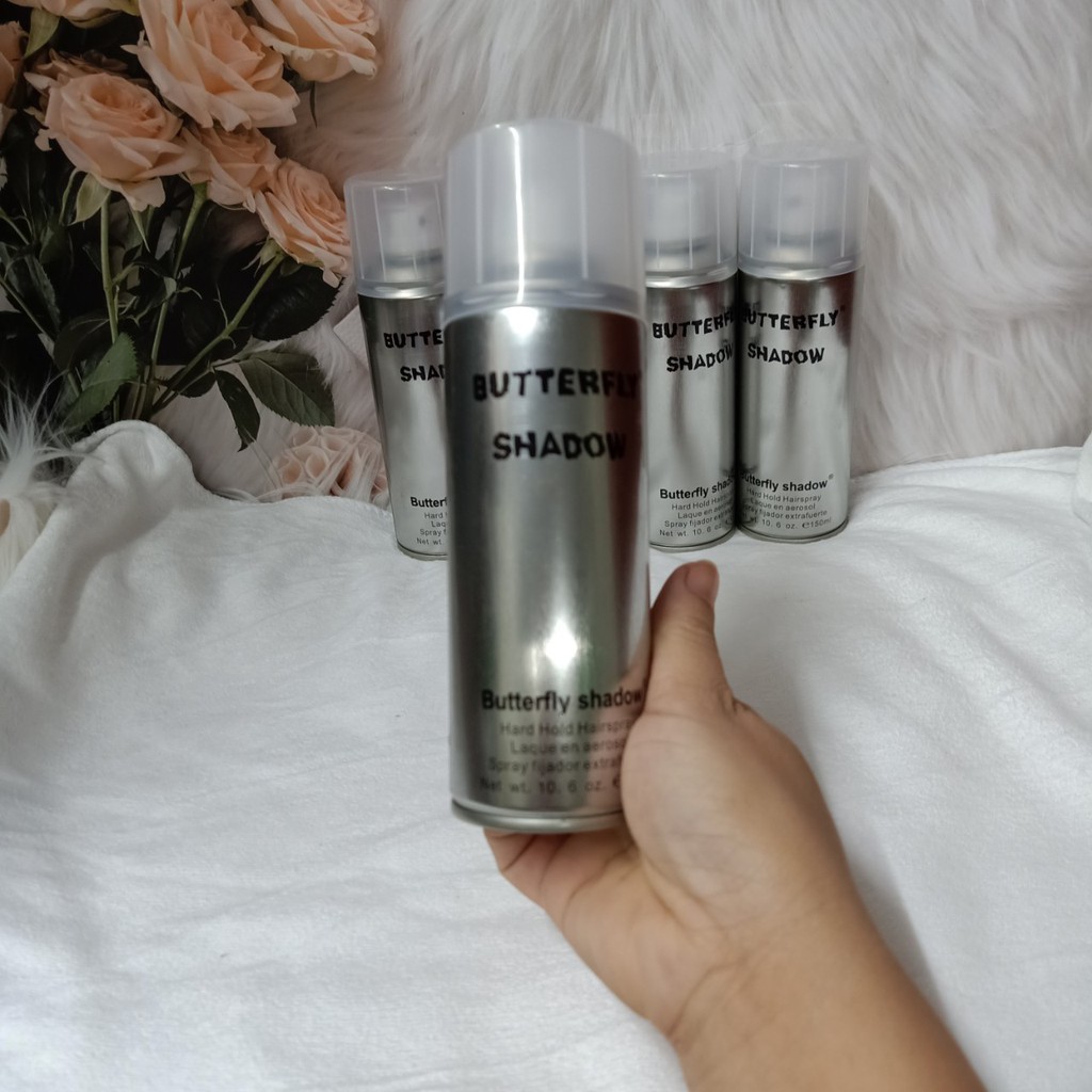 Keo xịt tóc,gôm xịt tóc giữ nếp siêu cứng mùi thơm Butterfly Shadow 150ml -