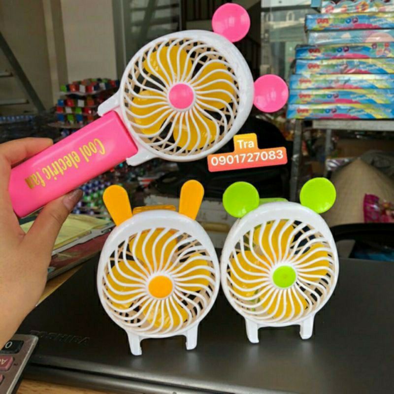 quạt chạy pin mini 2 công dụng để bàn cực mát và đáng yêu ( sỉ đồ trẻ em)