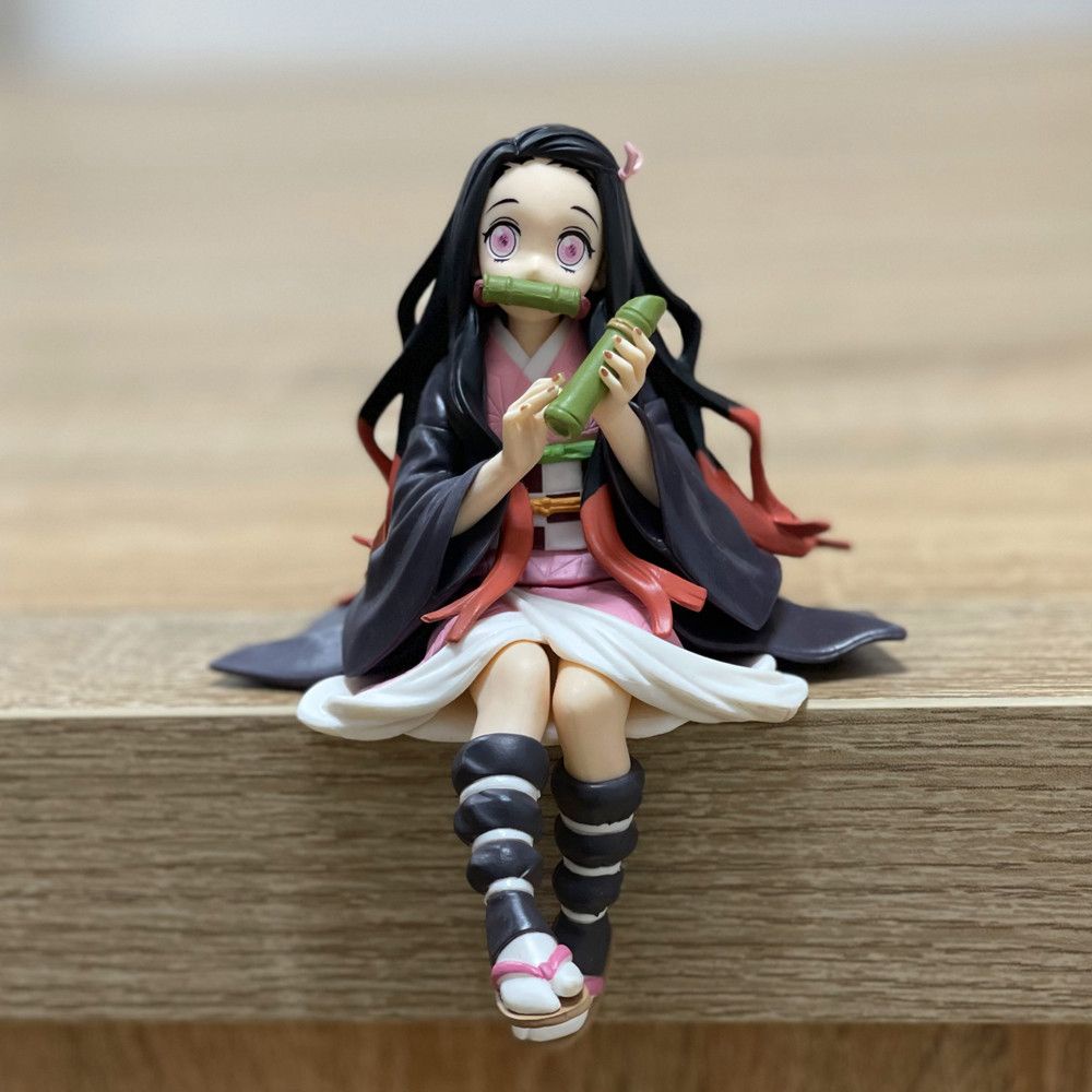 BERNARDO Cute Model Toys Collectible Moldel Anime Figures Demon Slayer Action Figure Shinobu Nezuko Q Version Dolls Ornaments Sitting position PVC PVC Model Dolls