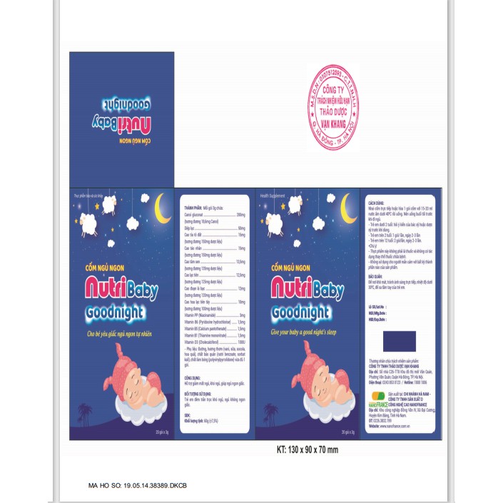 Ngủ ngon cho bé, giúp bé ngủ ngon NUTRIBABY GOODNIGHT