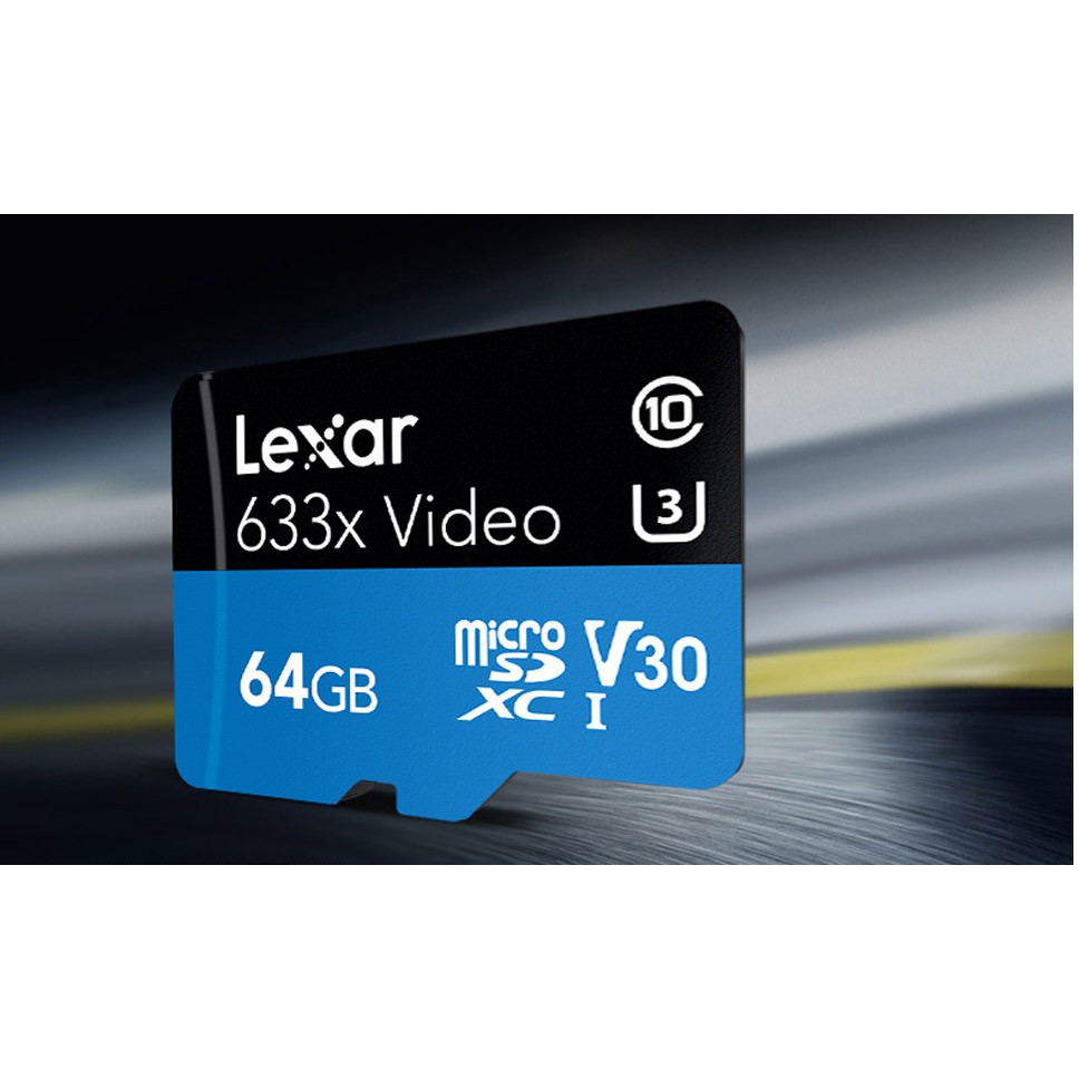 Thẻ nhớ Lexar Micro SDXC 64GB 633X 95MB/s A1 dành cho Camera hành trình, Gopro,Cam thẻ thao,Camera IP ..