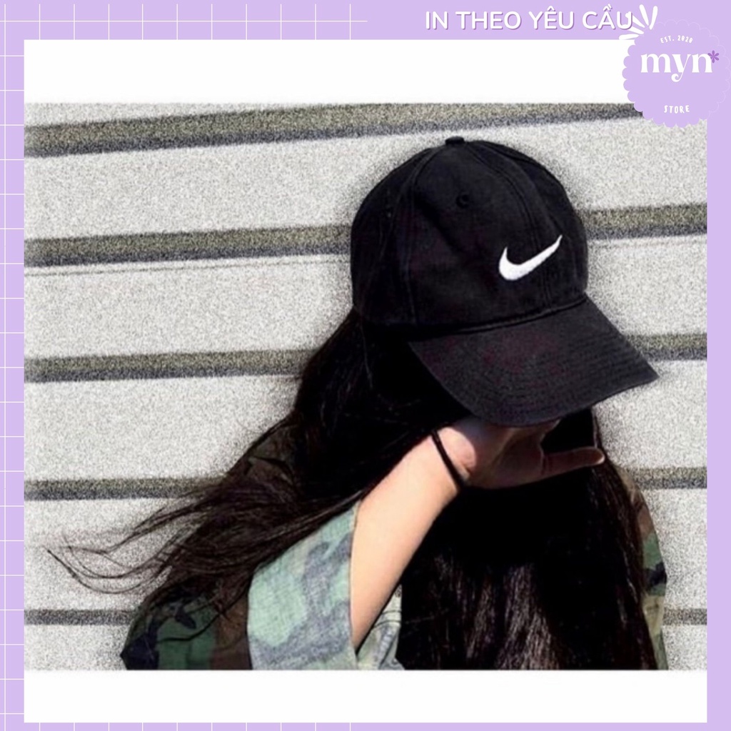 Nón Lưỡi Trai In Theo Yêu Cầu Hai Màu Đen Trắng