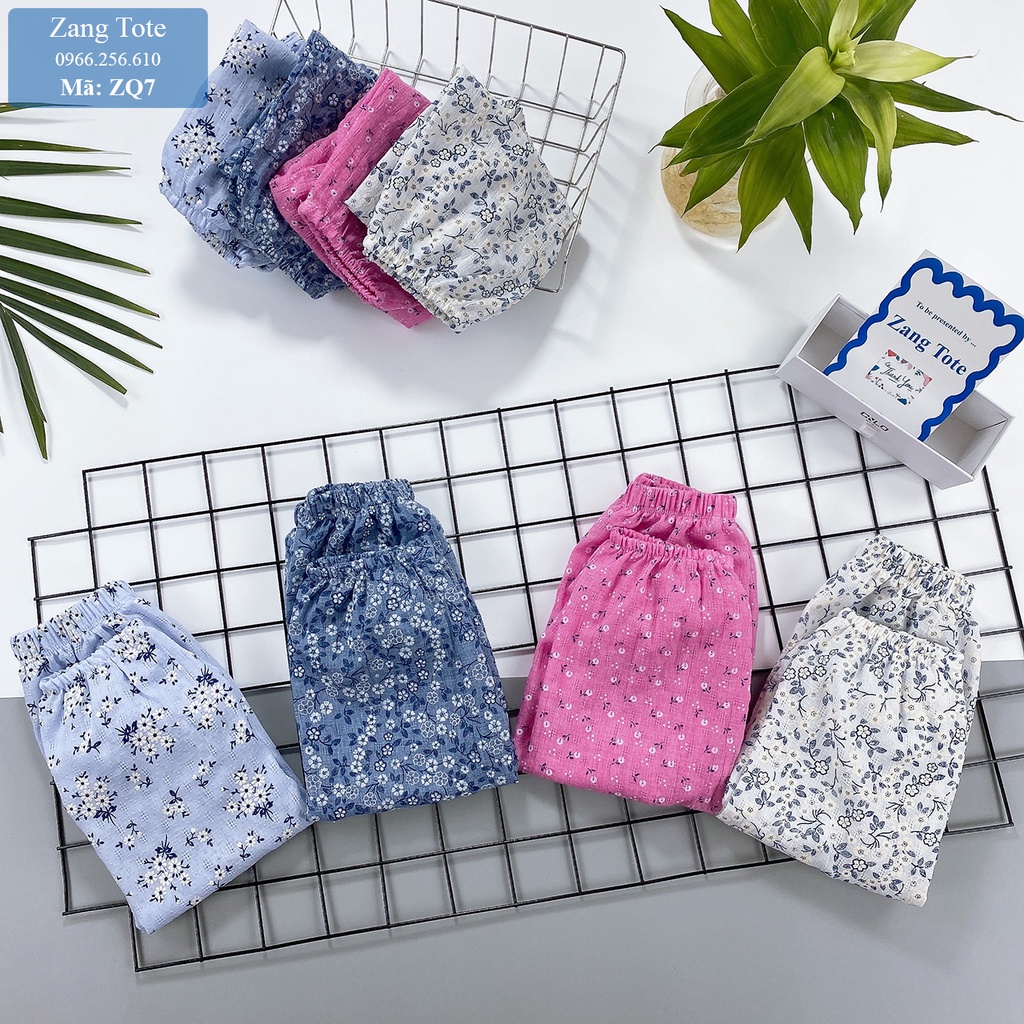 ZQ7 - Quần hoa Alibaba cho bé gái chất boil Hàn cao cấp cực xinh đáng yêu - Zang Tote