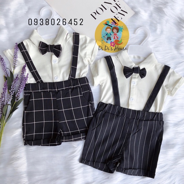 Set yếm nơ cho bé trai