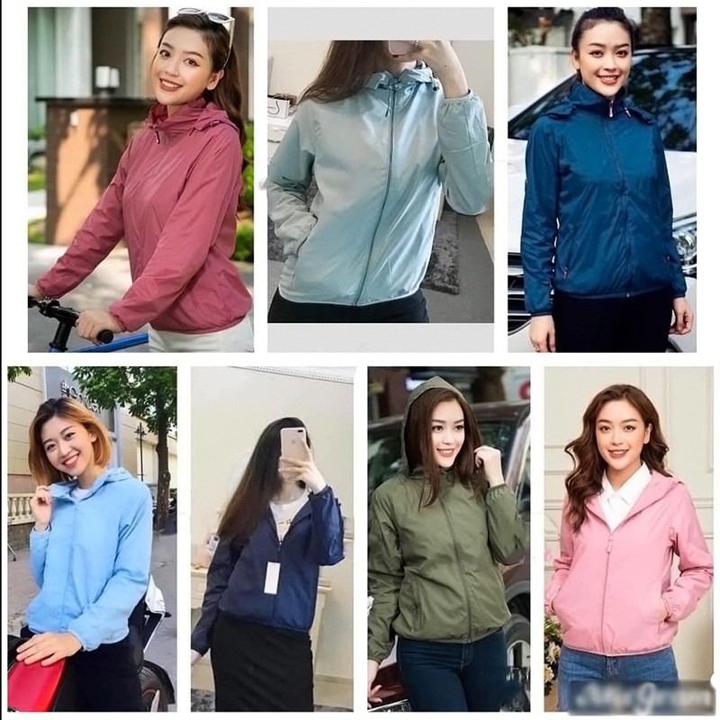 Áo khoác dù 2 lớp CAO CẤP 3 in 1 - Tặng kèm túi đựng - Chống nước Chống gió Chống nắng - Áo gió nữ | BigBuy360 - bigbuy360.vn