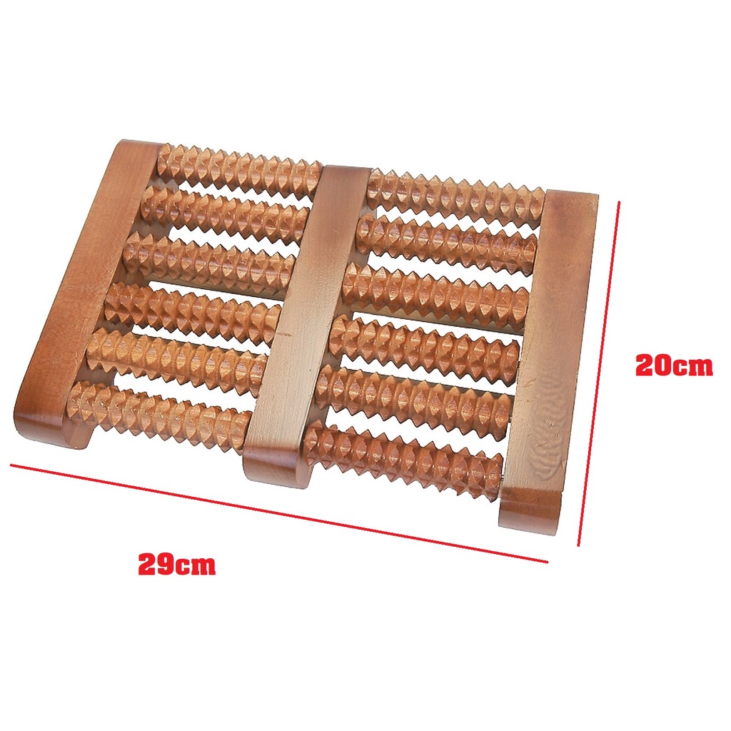 Bàn lăn massage chân bằng gỗ 6 hàng nhỏ