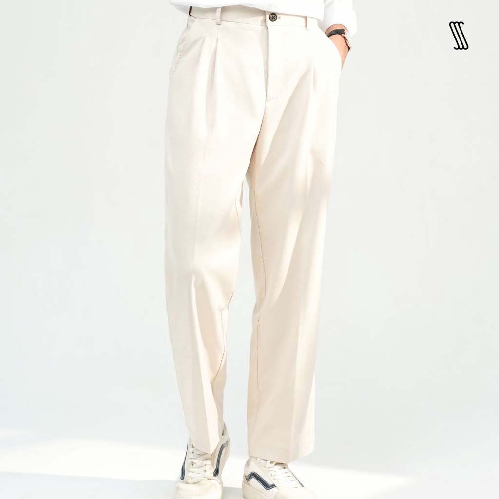 Quần âu ống đứng nam SSSTUTTER có ly phía trước dáng đứng form có đỉa quần LE TROUSERS