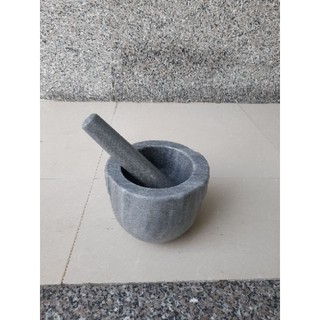 Cối đá màu đen vân trắng 16cm